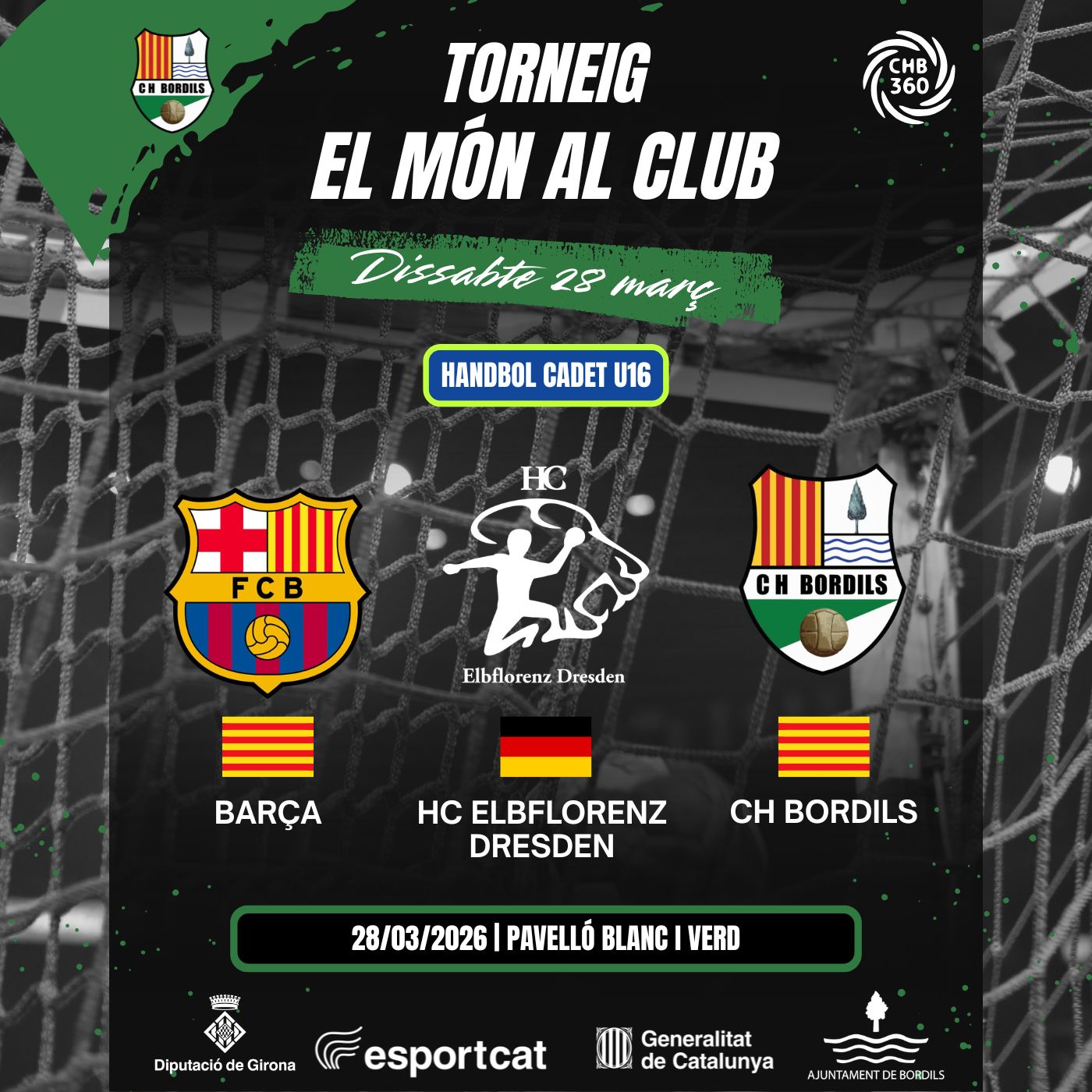 Dinar Torneig El Món al Club (28/03/2026). Menú macarrons