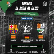 Dinar Torneig El Món al Club (28/03/2026). Menú Graellada